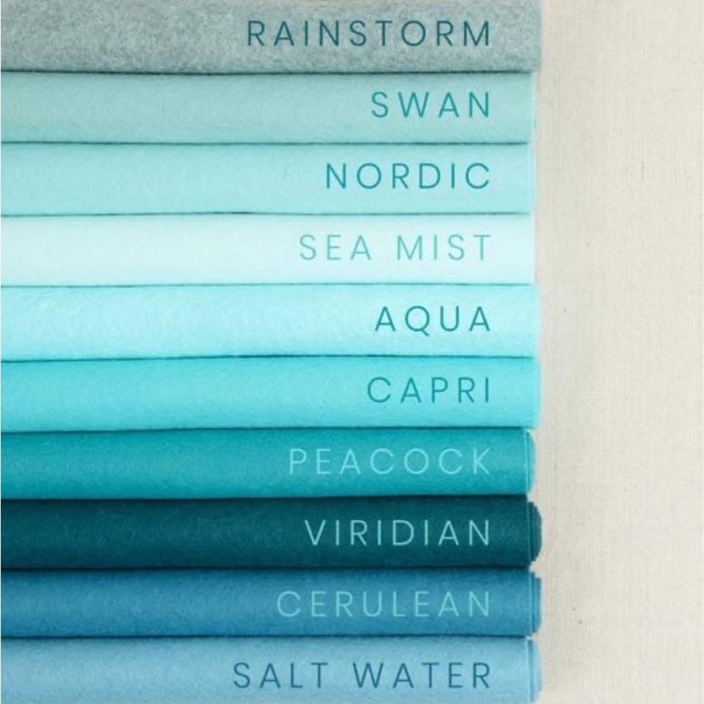 Sample of multiple shades of each color